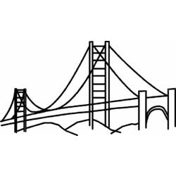Dibujo para colorear: Puente (Edificios y Arquitectura) #62884 - Dibujos para colorear