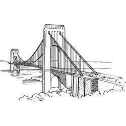 Dibujo para colorear: Puente (Edificios y Arquitectura) #62888 - Dibujos para colorear
