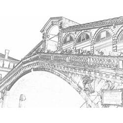 Dibujo para colorear: Puente (Edificios y Arquitectura) #62912 - Dibujos para colorear