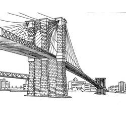 Dibujo para colorear: Puente (Edificios y Arquitectura) #62951 - Dibujos para colorear