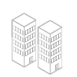 Dibujo para colorear: Rascacielos (Edificios y Arquitectura) #65544 - Dibujos para colorear