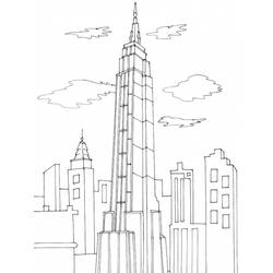 Dibujo para colorear: Rascacielos (Edificios y Arquitectura) #65549 - Dibujos para colorear