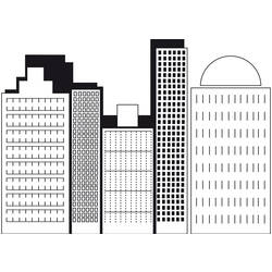 Dibujo para colorear: Rascacielos (Edificios y Arquitectura) #65873 - Dibujos para colorear