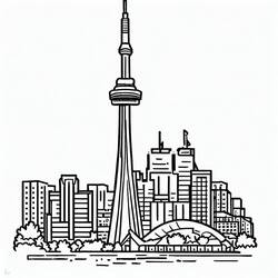Dibujos para colorear: Torre CN - Dibujos para Colorear e Imprimir Gratis