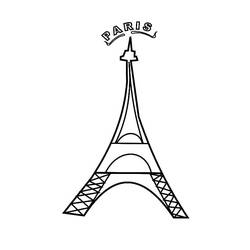 Dibujos para colorear: Torre Eiffel - Dibujos para Colorear e Imprimir Gratis