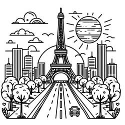 Dibujo Torre Eiffel (Edificios y Arquitectura) #219104 para imprimir y colorear