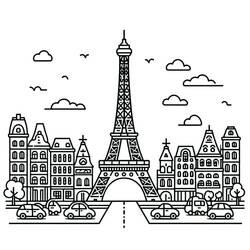 Dibujo Torre Eiffel (Edificios y Arquitectura) #219106 para imprimir y colorear
