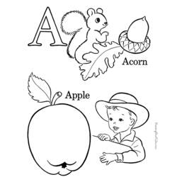 Dibujo para colorear: Alfabeto (Educativo) #124621 - Dibujos para Colorear e Imprimir Gratis