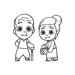 Dibujos para colorear: Abuelos - Dibujos para Colorear e Imprimir Gratis