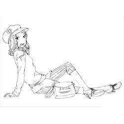Dibujo para colorear: Adolescente (Familia y Amigos) #194519 - Dibujos para Colorear e Imprimir Gratis