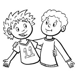 Dibujos para colorear: Amistad - Dibujos para Colorear e Imprimir Gratis