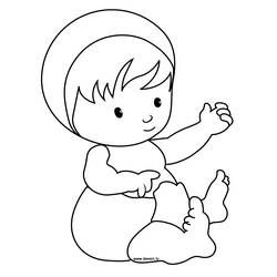 Dibujo para colorear: Bebé (Familia y Amigos) #86585 - Dibujos para Colorear e Imprimir Gratis