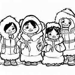 Dibujo para colorear: Esquimal (Familia y Amigos) #191303 - Dibujos para Colorear e Imprimir Gratis