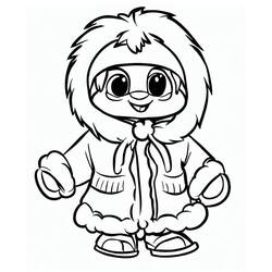 Dibujo para colorear: Esquimal (Familia y Amigos) #191306 - Dibujos para Colorear e Imprimir Gratis