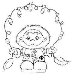 Dibujo para colorear: Esquimal (Familia y Amigos) #191309 - Dibujos para Colorear e Imprimir Gratis