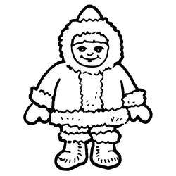 Dibujo para colorear: Esquimal (Familia y Amigos) #191310 - Dibujos para Colorear e Imprimir Gratis