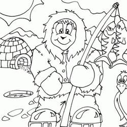 Dibujo para colorear: Esquimal (Familia y Amigos) #191311 - Dibujos para Colorear e Imprimir Gratis