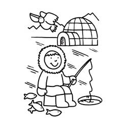 Dibujo para colorear: Esquimal (Familia y Amigos) #191312 - Dibujos para Colorear e Imprimir Gratis