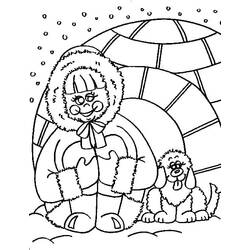 Dibujo para colorear: Esquimal (Familia y Amigos) #191313 - Dibujos para Colorear e Imprimir Gratis