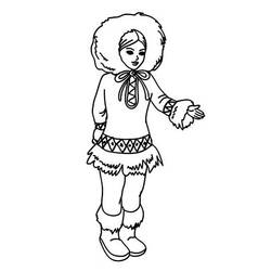 Dibujo para colorear: Esquimal (Familia y Amigos) #191316 - Dibujos para Colorear e Imprimir Gratis