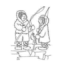 Dibujo para colorear: Esquimal (Familia y Amigos) #191317 - Dibujos para Colorear e Imprimir Gratis