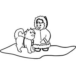 Dibujo para colorear: Esquimal (Familia y Amigos) #191318 - Dibujos para Colorear e Imprimir Gratis