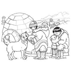 Dibujo para colorear: Esquimal (Familia y Amigos) #191320 - Dibujos para Colorear e Imprimir Gratis