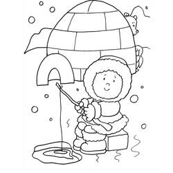 Dibujo para colorear: Esquimal (Familia y Amigos) #191326 - Dibujos para Colorear e Imprimir Gratis