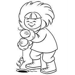 Dibujo para colorear: Esquimal (Familia y Amigos) #191329 - Dibujos para Colorear e Imprimir Gratis
