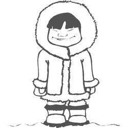 Dibujo para colorear: Esquimal (Familia y Amigos) #191331 - Dibujos para Colorear e Imprimir Gratis