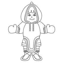 Dibujo para colorear: Esquimal (Familia y Amigos) #191334 - Dibujos para Colorear e Imprimir Gratis