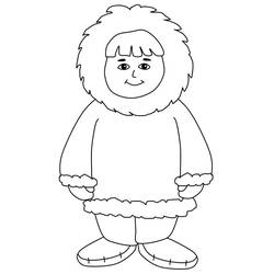 Dibujo para colorear: Esquimal (Familia y Amigos) #191335 - Dibujos para Colorear e Imprimir Gratis