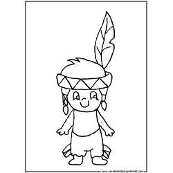 Dibujo para colorear: Nativo Americano (Familia y Amigos) #148998 - Dibujos para Colorear e Imprimir Gratis