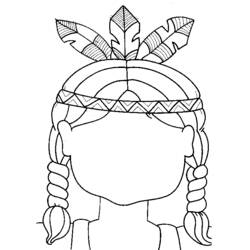 Dibujo para colorear: Nativo Americano (Familia y Amigos) #149000 - Dibujos para Colorear e Imprimir Gratis
