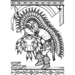Dibujo para colorear: Nativo Americano (Familia y Amigos) #149021 - Dibujos para Colorear e Imprimir Gratis
