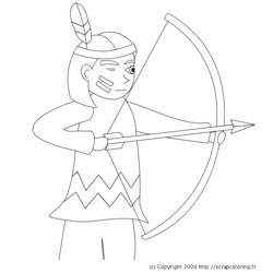 Dibujo para colorear: Nativo Americano (Familia y Amigos) #149039 - Dibujos para Colorear e Imprimir Gratis