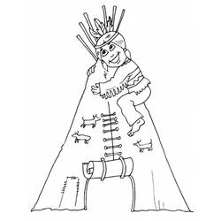 Dibujo para colorear: Nativo Americano (Familia y Amigos) #149040 - Dibujos para Colorear e Imprimir Gratis
