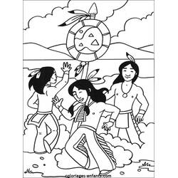 Dibujo para colorear: Nativo Americano (Familia y Amigos) #181227 - Dibujos para Colorear e Imprimir Gratis