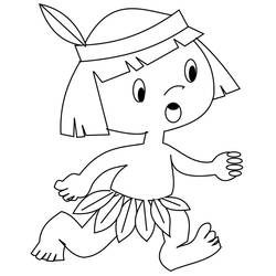 Dibujo para colorear: Nativo Americano (Familia y Amigos) #181230 - Dibujos para Colorear e Imprimir Gratis