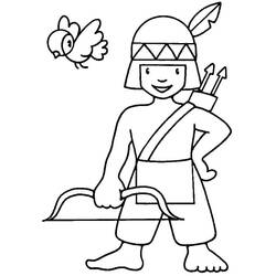 Dibujo para colorear: Nativo Americano (Familia y Amigos) #181232 - Dibujos para Colorear e Imprimir Gratis