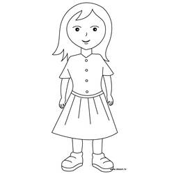 Dibujos para colorear: Niña - Dibujos para Colorear e Imprimir Gratis