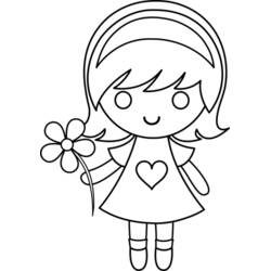 Dibujo para colorear: Niña (Familia y Amigos) #96510 - Dibujos para Colorear e Imprimir Gratis