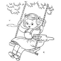 Dibujo para colorear: Niña (Familia y Amigos) #96511 - Dibujos para Colorear e Imprimir Gratis