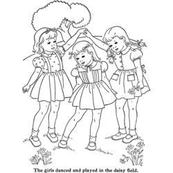 Dibujo para colorear: Niña (Familia y Amigos) #96512 - Dibujos para Colorear e Imprimir Gratis