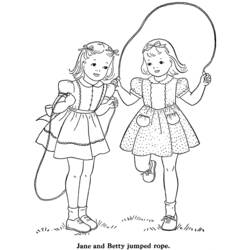 Dibujo para colorear: Niña (Familia y Amigos) #96536 - Dibujos para Colorear e Imprimir Gratis
