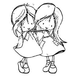 Dibujo para colorear: Niña (Familia y Amigos) #96537 - Dibujos para Colorear e Imprimir Gratis