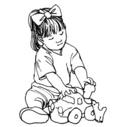 Dibujo para colorear: Niña (Familia y Amigos) #96560 - Dibujos para Colorear e Imprimir Gratis