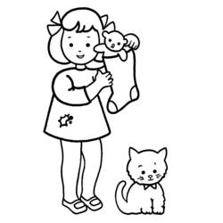 Dibujo para colorear: Niña (Familia y Amigos) #96684 - Dibujos para Colorear e Imprimir Gratis