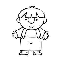 Dibujo para colorear: Niño (Familia y Amigos) #97360 - Dibujos para Colorear e Imprimir Gratis