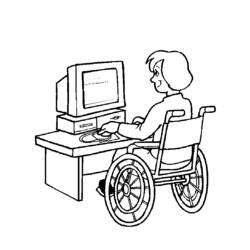 Dibujo para colorear: Persona con Discapacidad (Familia y Amigos) #98420 - Dibujos para Colorear e Imprimir Gratis